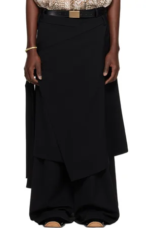 LU’U DAN Jupe de style tablier noire