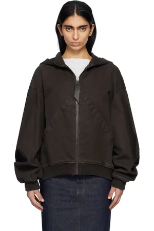 The Attico Blouson aviateur brun à capuche