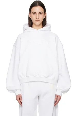 Alexander Wang Pull à capuche surdimensionné blanc à logo