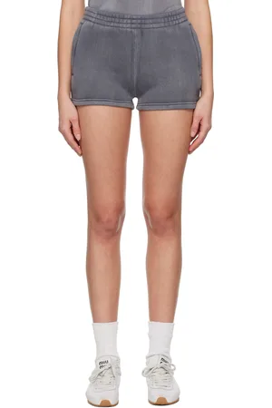 Alexander Wang Short gris à logo en relief