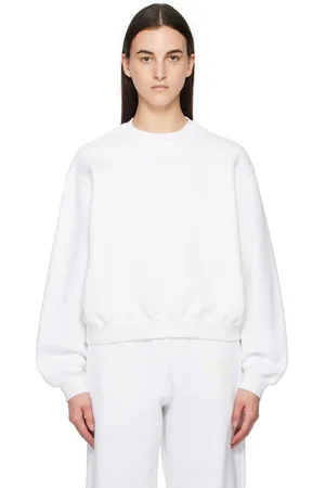 Alexander Wang Pull molletonné blanc à logo en relief