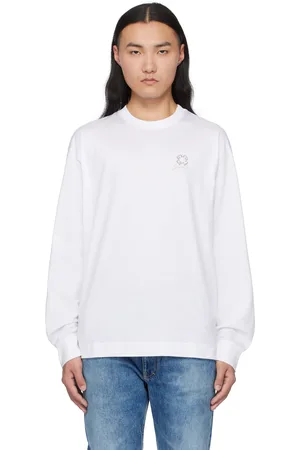 Givenchy T-shirt blanc à logo 4G à ornements facettés