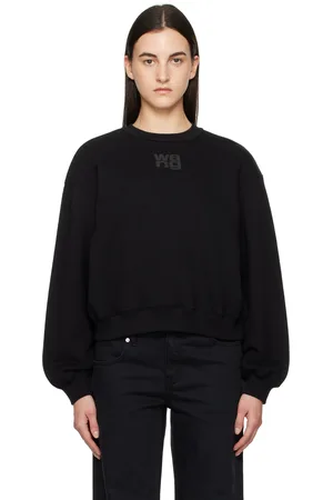 Alexander Wang Pull molletonné noir à logo en relief