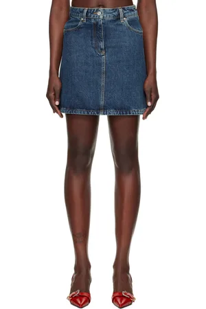 Givenchy Minijupe bleue en denim à effet délavé