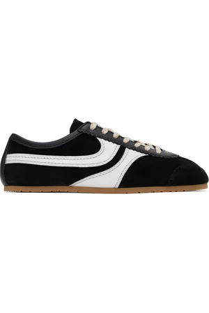 DRIES VAN NOTEN Baskets noir et blanc en suède