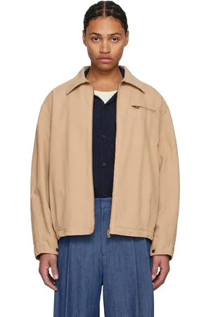 LE 17 SEPTEMBRE Blouson brun clair en denim surteint