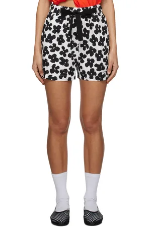Msgm Short noir et blanc à motif fleuri