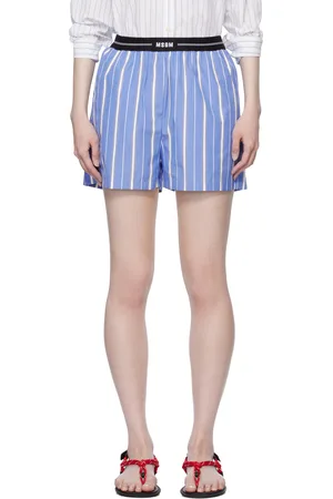 Msgm Short bleu à rayures