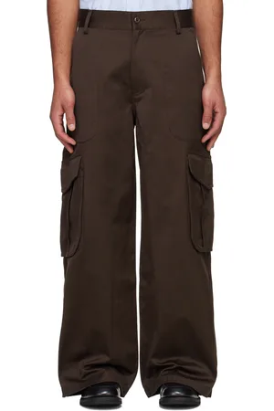 Kenzo Pantalon cargo de travail brun