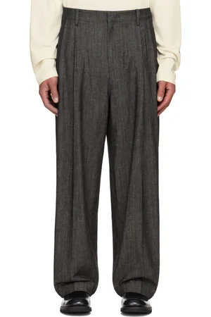 LE 17 SEPTEMBRE Pantalon ample gris à plis