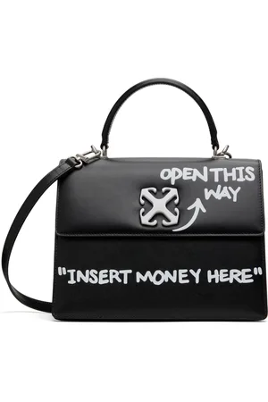 OFF-WHITE Sac à main Jitney 2.8 noir à textes