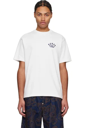 Kenzo T-shirt blanc à logo de libellule brodé