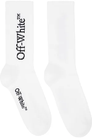 OFF-WHITE Chaussettes hauteur mollet blanches à logos