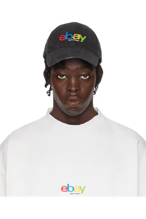 Balenciaga Casquette noire en coton édition eBay
