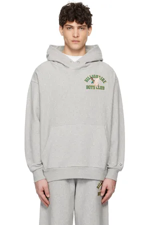 Billionaire Boys Club Pull à capuche gris à images de canard à logo de style collégial brodées