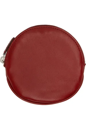 The Row Pochette à monnaie ronde rouge
