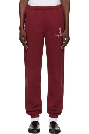 Sporty & Rich Pantalon de survêtement bourgogne à logo Vendome