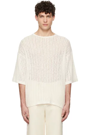 COMMAS T-shirt blanc cassé en pointelle