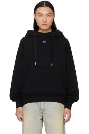 OFF-WHITE Pull de planchiste à capuche noir à logo