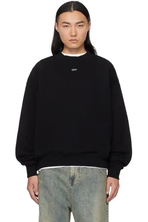 OFF-WHITE Pull molletonné noir de style planchiste à logo