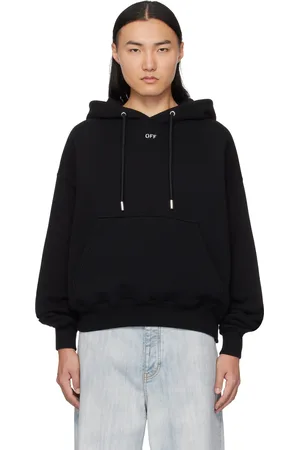 OFF-WHITE Pull à capuche noir à quatre flèches modifiées