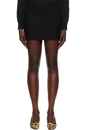 Bottega Veneta Minijupe noire en coton