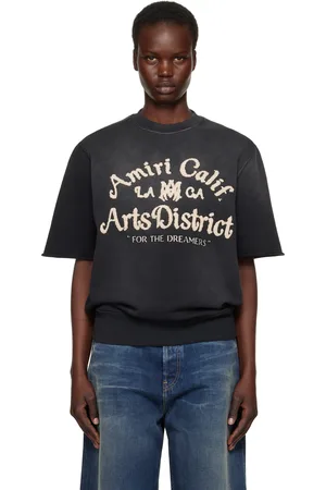 AMIRI T-shirt noir à logo Arts District et à col ras du cou