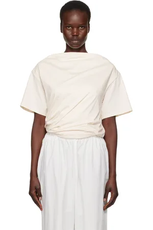 Baserange T-shirt Turn blanc cassé