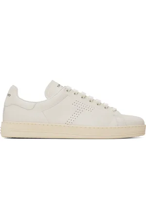 Tom Ford Baskets Warwick blanches en cuir grainé