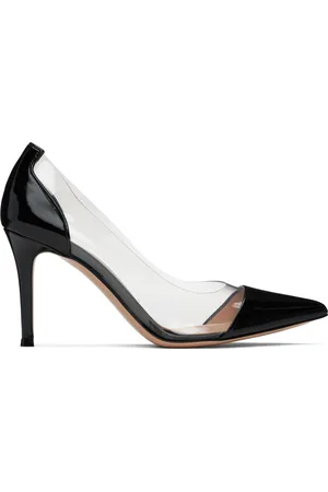 Gianvito Rossi Chaussures à talon aiguille 85 noires en vinyle