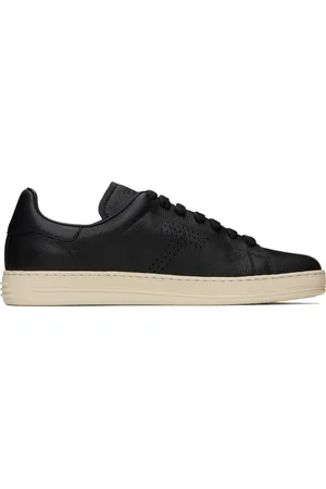 Tom Ford Baskets Warwick noires en cuir grainé