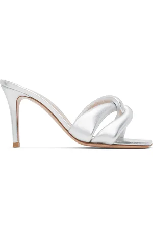 Gianvito Rossi Mules Amour argentées