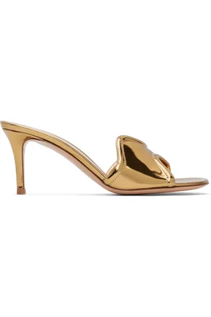 Gianvito Rossi Mules Lucrezia 70 dorées