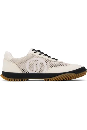 Stella McCartney Baskets de sport blanc cassé et beige en filet à logos S-Wave et à panneaux