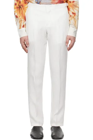 Orlebar Brown Pantalon Griffon blanc en lin italien