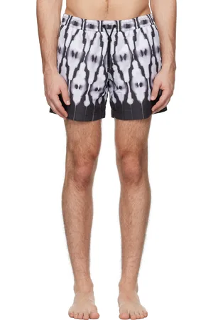COMMAS Maillot de bain noir et blanc à motif Ritual