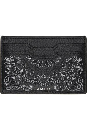 AMIRI Porte-carte noir à motif cachemire - Core