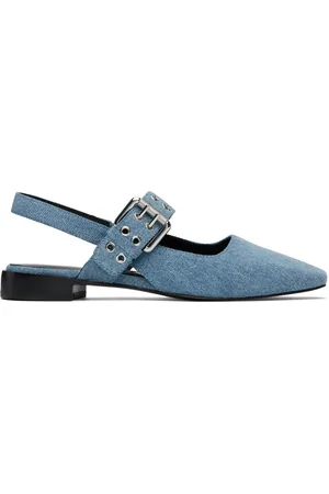 RAG&BONE Ballerines Astra bleues à bride arrière
