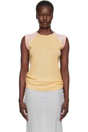 Baserange Débardeur Gene beige et rose