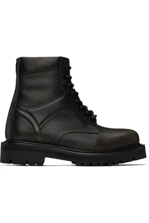 JUUN.J Bottes militaires noires à semelle Vibram®