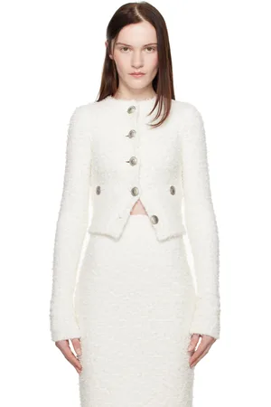Balenciaga Cardigan écourté blanc cassé