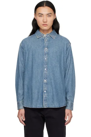 RAG&BONE Chemise Matthew bleue en denim