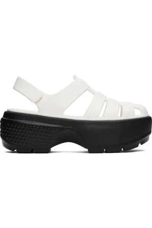 Crocs Sandales style pêcheur blanc cassé - Stomp