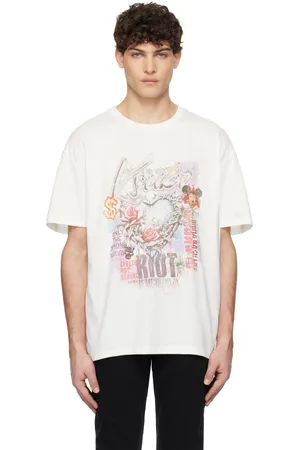 KSUBI T-shirt surdimensionné blanc cassé à logo et texte