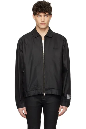 KSUBI Blouson Raider Harrington noir en denim ciré