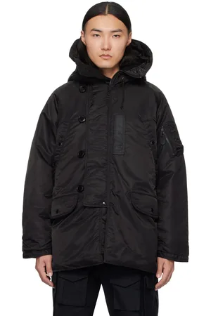 Beams Blouson militaire Type N-3B noir rembourré en duvet