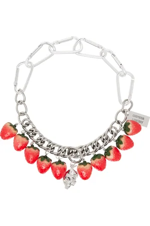 Chopova Lowena Collier Strawberry Piggy argenté