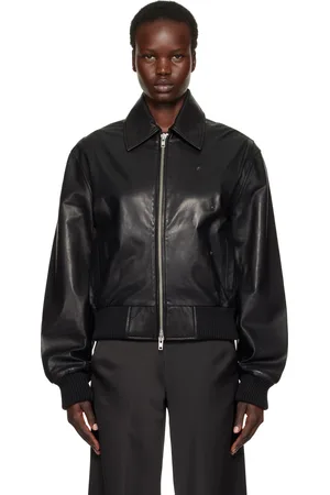 CHRISTOPHER ESBER Blouson aviateur noir en cuir