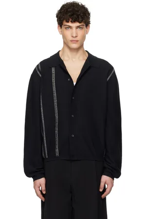 COMMAS Cardigan noir à rayures à échelles