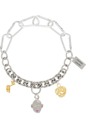 Chopova Lowena Collier Triple Curl argenté à breloques graphiques